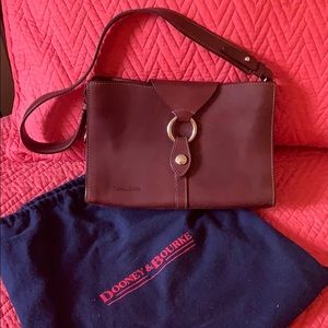 DB Brown Leather Purse with silver detail